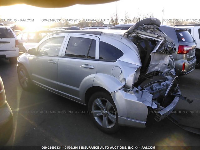 1B3CB4HA0AD538723 - 2010 DODGE CALIBER SXT SILVER photo 3