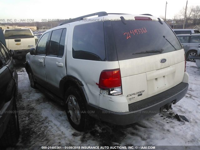 1FMZU73K13ZA92815 - 2003 FORD EXPLORER XLT/XLT SPORT/NBX WHITE photo 3