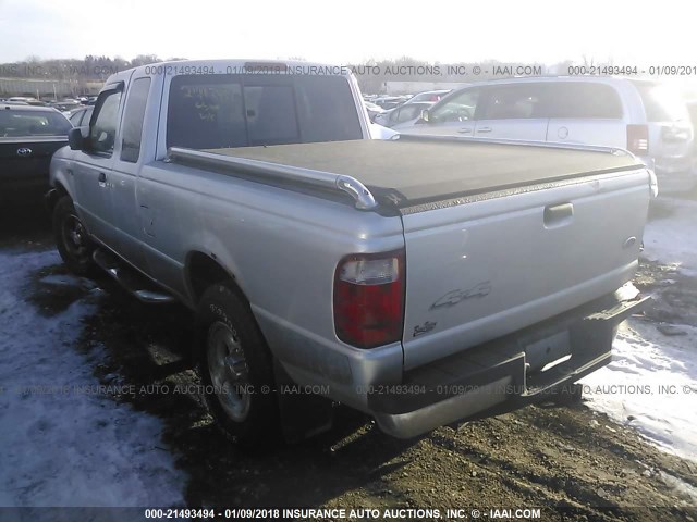 1FTZR45E94PA79352 - 2004 FORD RANGER SUPER CAB SILVER photo 3