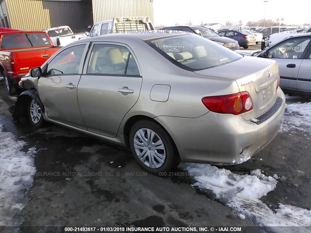 1NXBU4EE3AZ300243 - 2010 TOYOTA COROLLA S/LE/XLE GOLD photo 3