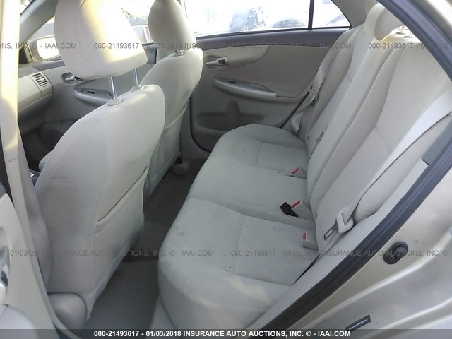 1NXBU4EE3AZ300243 - 2010 TOYOTA COROLLA S/LE/XLE GOLD photo 8