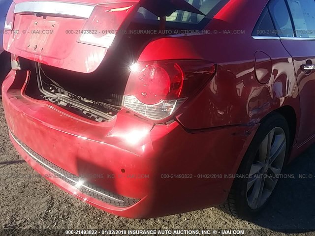 1G1PG5SB9E7227782 - 2014 CHEVROLET CRUZE LTZ RED photo 6