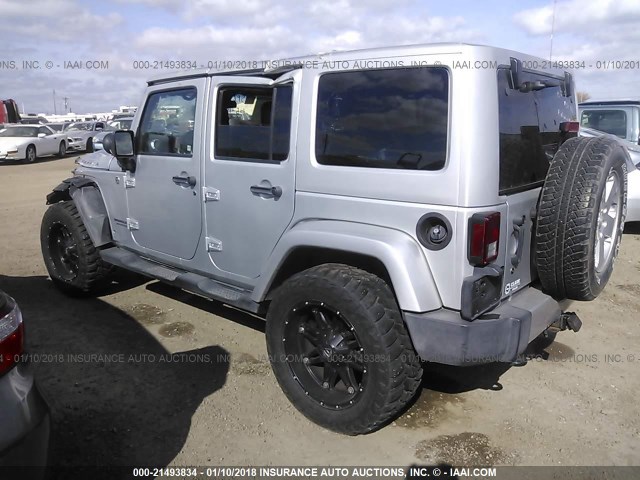 1C4BJWEG0CL196877 - 2012 JEEP WRANGLER UNLIMITE SAHARA SILVER photo 3