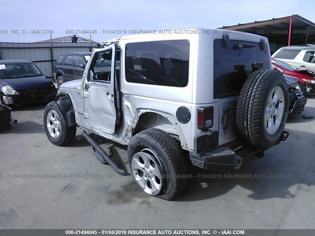 1C4GJWBG9CL206963 - 2012 JEEP WRANGLER SAHARA SILVER photo 3