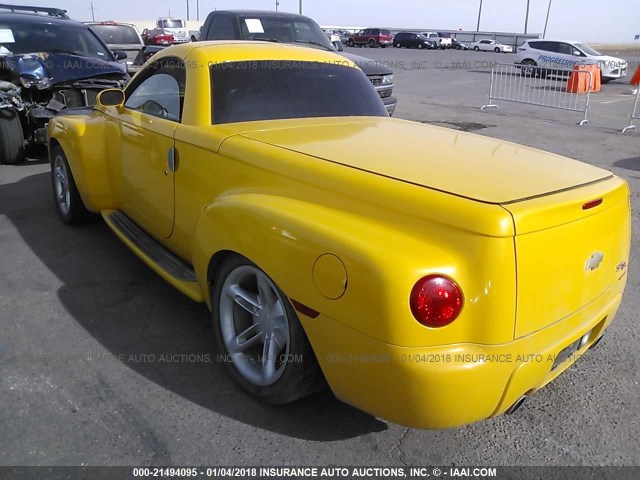 1GCES14H75B114255 - 2005 CHEVROLET SSR 黄色 照片 3