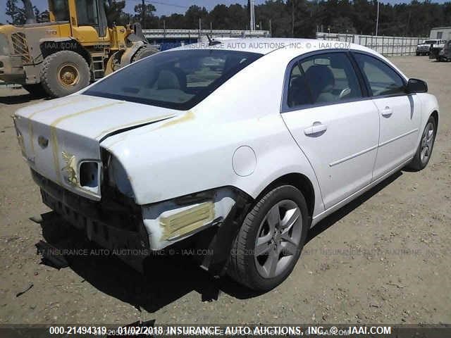 1G1ZA5EU5BF352710 - 2011 CHEVROLET MALIBU LS WHITE photo 4