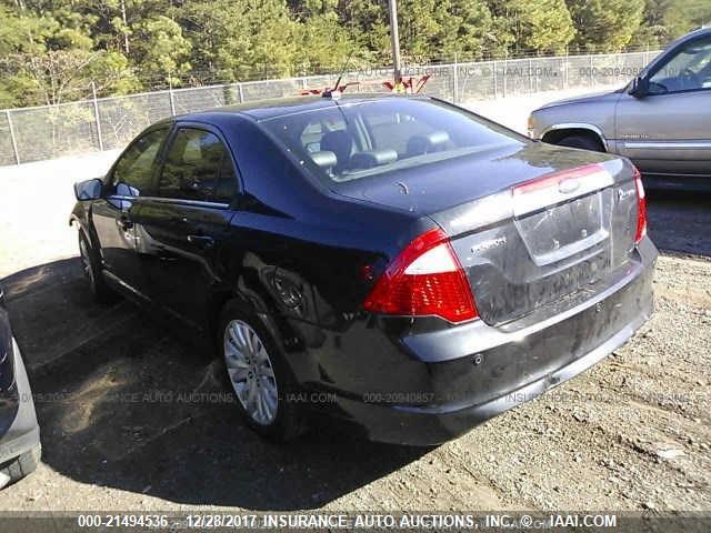 3FADP0L34AR216752 - 2010 FORD FUSION HYBRID BLACK photo 3