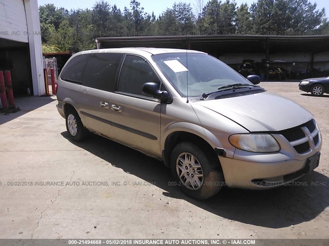 1B4GP34312B582467 - 2002 DODGE GRAND CARAVAN EL TAN photo 1