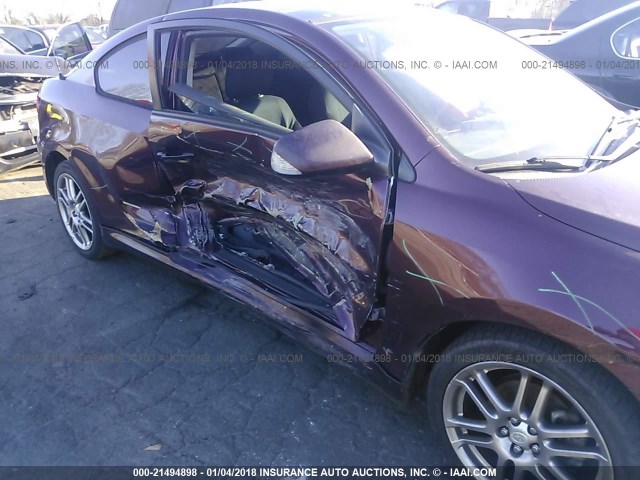 JTKDE177760140768 - 2006 TOYOTA SCION TC 栗色 照片 6