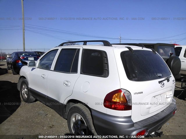 KM8SC13D03U391082 - 2003 HYUNDAI SANTA FE GLS/LX WHITE photo 3