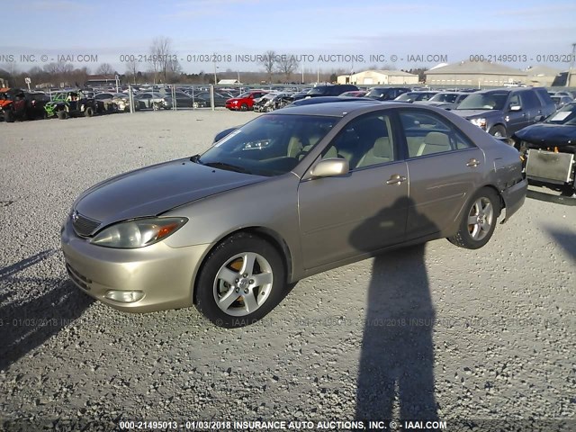 4T1BE32K62U605898 - 2002 TOYOTA CAMRY LE/XLE/SE GOLD photo 2