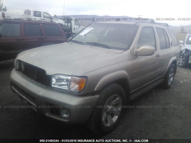 JN8DR09X23W702818 - 2003 NISSAN PATHFINDER LE/SE BEIGE photo 2