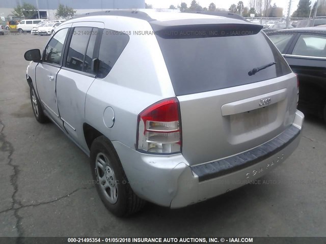 1J4NT4FB1AD578755 - 2010 JEEP COMPASS SPORT SILVER photo 3