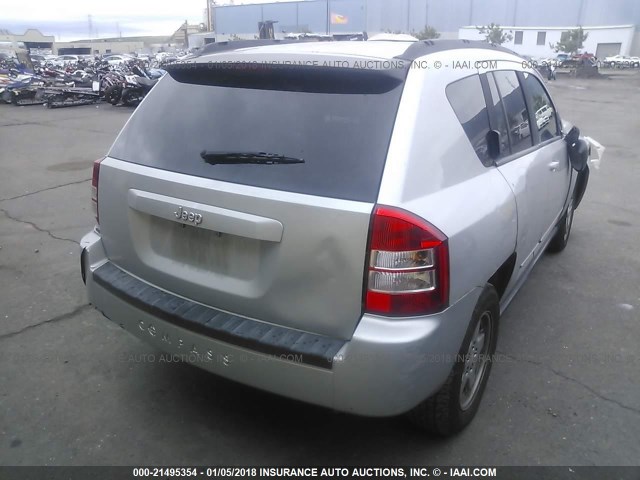 1J4NT4FB1AD578755 - 2010 JEEP COMPASS SPORT SILVER photo 4