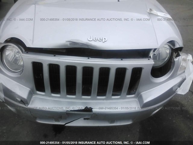 1J4NT4FB1AD578755 - 2010 JEEP COMPASS SPORT SILVER photo 6