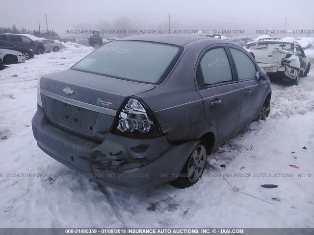 KL1TD56657B037738 - 2007 CHEVROLET AVEO LS 灰色 照片 4