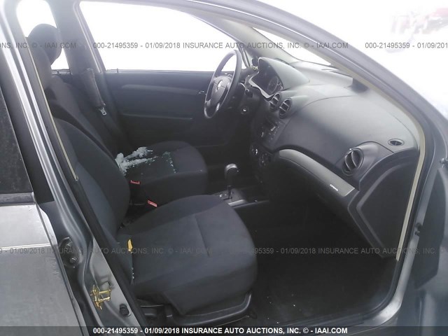 KL1TD56657B037738 - 2007 CHEVROLET AVEO LS GRAY photo 5