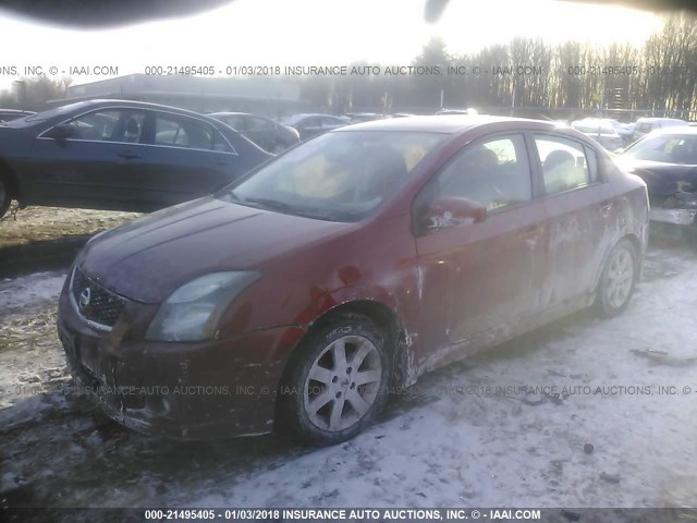 3N1AB6AP4BL715854 - 2011 NISSAN SENTRA 2.0/2.0S/SR/2.0SL RED photo 2