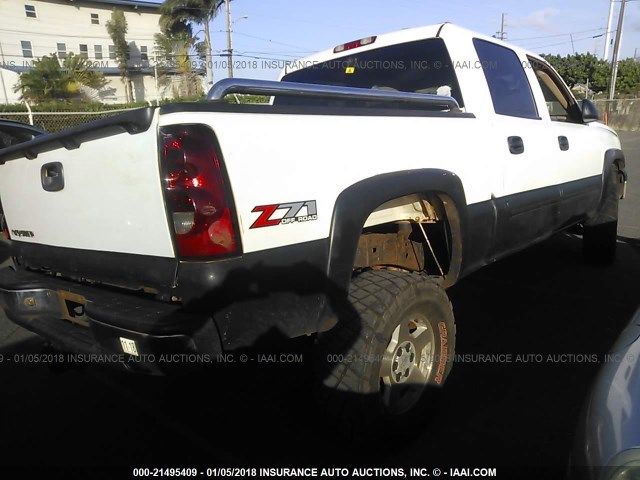 2GCEK13Z671165999 - 2007 CHEVROLET SILVERADO K1500 CREW CAB WHITE photo 4