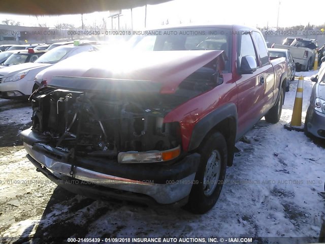 2GCEK19T0Y1237512 - 2000 CHEVROLET SILVERADO K1500 RED photo 2