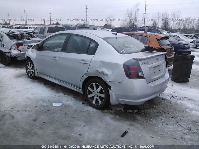 3N1AB6AP8CL774195 - 2012 NISSAN SENTRA 2.0/2.0S/SR/2.0SL SILVER photo 3