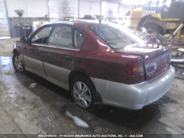 4S3BE896047210207 - 2004 SUBARU LEGACY OUTBACK 3.0 H6/3.0 H6 VDC RED photo 3