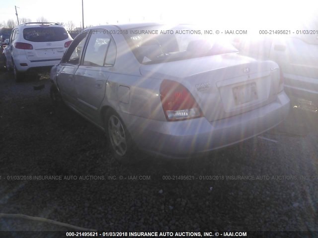 KMHDN45D52U429728 - 2002 HYUNDAI ELANTRA GLS/GT SILVER photo 3