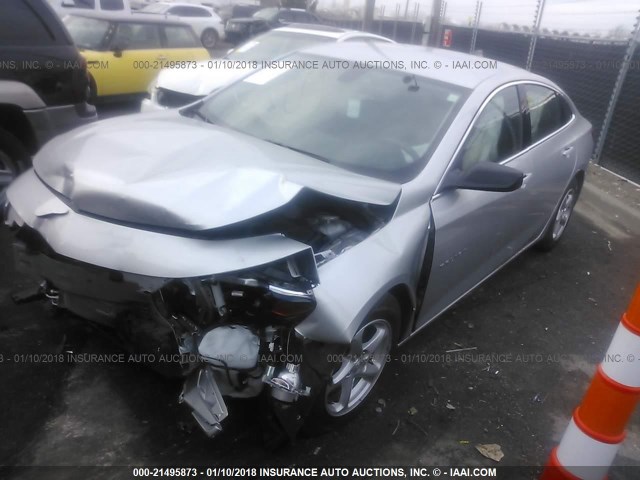 1G1ZB5ST1HF280342 - 2017 CHEVROLET MALIBU LS Gümüş foto 2