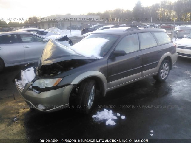 4S4BP61C687314945 - 2008 SUBARU OUTBACK 2.5I BROWN photo 2