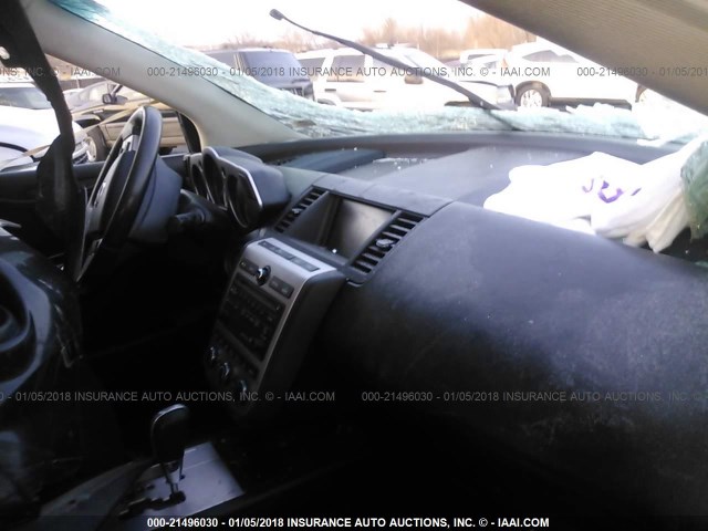 JN8AZ08W97W602846 - 2007 NISSAN MURANO SL/SE/S BLACK photo 5