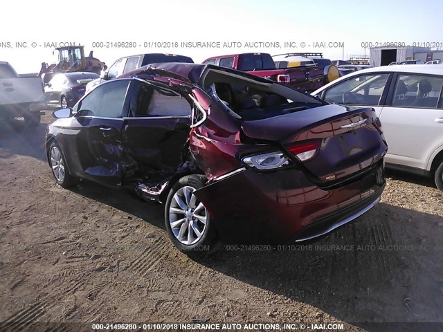 1C3CCCCB3FN584008 - 2015 CHRYSLER 200 C MAROON photo 3