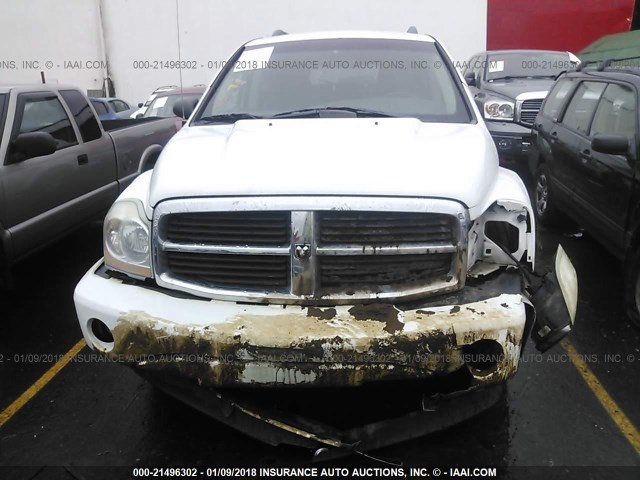 1D4HD48K36F153940 - 2006 DODGE DURANGO SLT WHITE photo 6