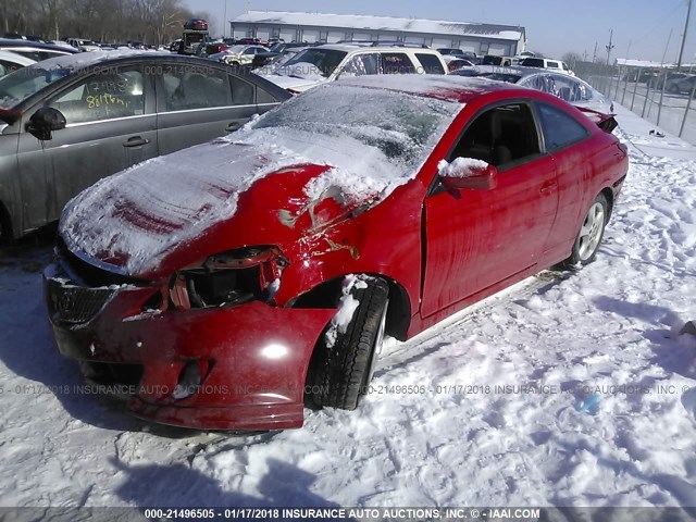 4T1CA38P74U001301 - 2004 TOYOTA CAMRY SOLARA SE/SLE RED photo 2