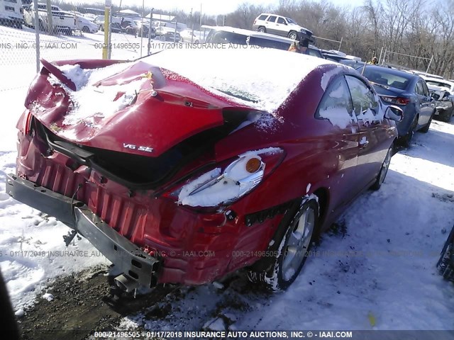 4T1CA38P74U001301 - 2004 TOYOTA CAMRY SOLARA SE/SLE RED photo 4