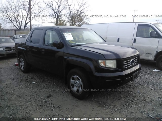 2HJYK16266H535216 - 2006 HONDA RIDGELINE RT BLACK photo 1