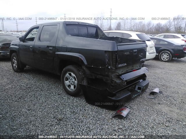 2HJYK16266H535216 - 2006 HONDA RIDGELINE RT BLACK photo 3