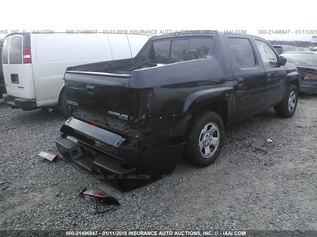 2HJYK16266H535216 - 2006 HONDA RIDGELINE RT BLACK photo 4