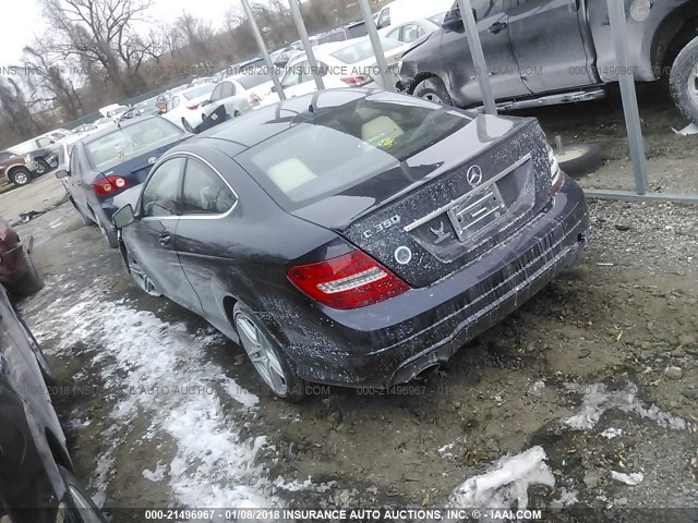 WDDGJ5HB0CF867128 - 2012 MERCEDES-BENZ C 350 BLUE photo 3