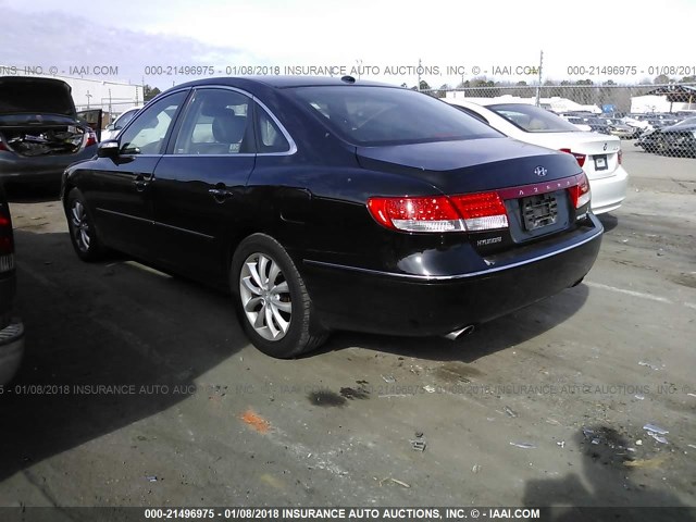 KMHFC46F48A256387 - 2008 HYUNDAI AZERA SE/LIMITED BLACK photo 3