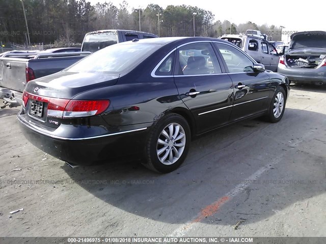 KMHFC46F48A256387 - 2008 HYUNDAI AZERA SE/LIMITED BLACK photo 4