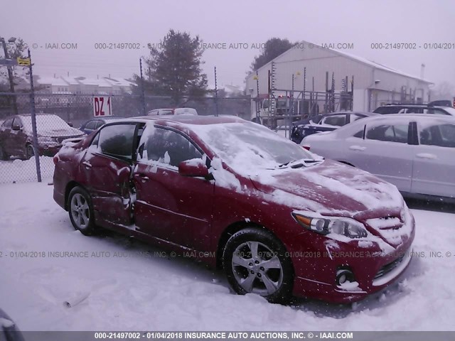 2T1BU4EE2BC719459 - 2011 TOYOTA COROLLA S/LE RED photo 1