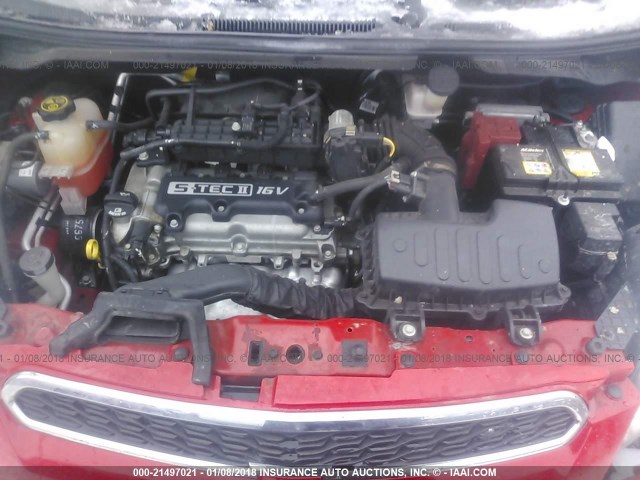 KL8CD6S95DC503648 - 2013 CHEVROLET SPARK 1LT Красный фото 10