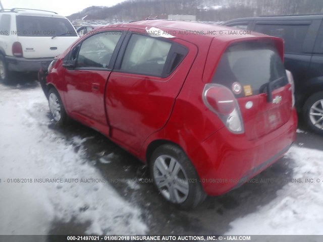 KL8CD6S95DC503648 - 2013 CHEVROLET SPARK 1LT Красный фото 3
