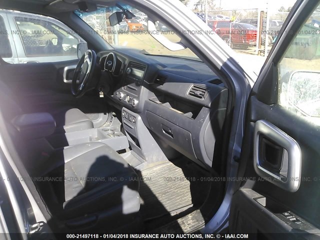 2HJYK16568H530997 - 2008 HONDA RIDGELINE RTL SILVER photo 5