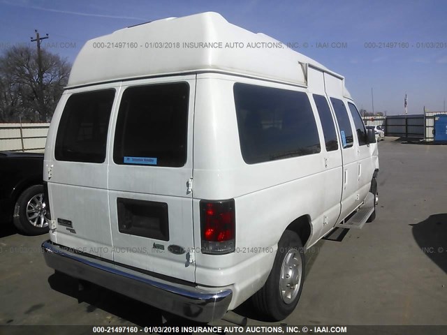 1FMNE1BW1BDA93889 - 2011 FORD ECONOLINE E150 WAGON WHITE photo 4