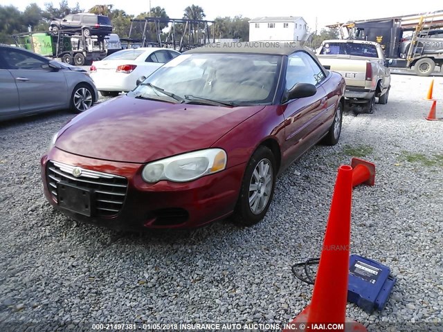 1C3EL75R14N103308 - 2004 CHRYSLER SEBRING GTC RED photo 2