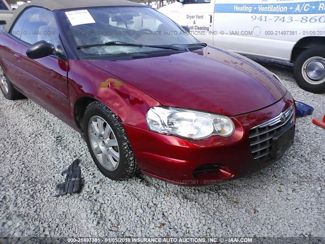 1C3EL75R14N103308 - 2004 CHRYSLER SEBRING GTC RED photo 6