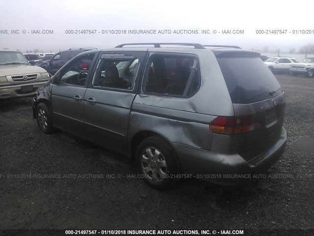 2HKRL18082H553462 - 2002 HONDA ODYSSEY EXL GRAY photo 3