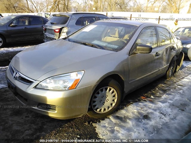 JHMCM56177C002219 - 2007 HONDA ACCORD VALUE GOLD photo 2