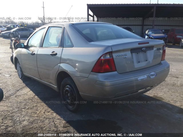 1FAHP34N37W196597 - 2007 FORD FOCUS ZX4/S/SE/SES 金色 照片 3
